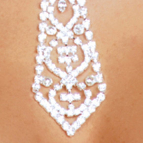 Rhinestone Necktie Choker- LAST 1 - Picture 5 of 5